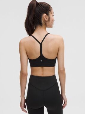 Lululemon Flow Y Bra Size 4 Women's in Black in Nulu fabric